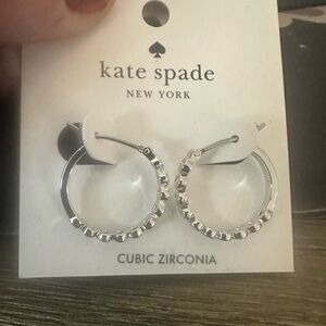 Kate Spade Full Circle earrings NWT silver